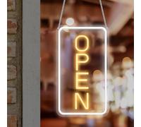Enseigne au néon ouverte avec adaptateur marche/arrêt pour décoration murale, enseigne ouverte pour bar, salon, boutique, café, restaurant, magasin, club, salle de jeux, art mural