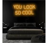 Enseigne au néon « Tu as l'air pour super cool » - Enseigne lumineuse néon décorative pour chambre ou soirée