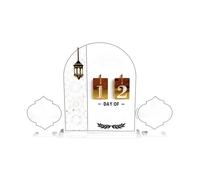 Enseigne de Calendrier de Compte à Rebours pour Fêtes,Ornement de Décompte Décoration des Fêtes du Moyen-Orient | Décoration Festive en Acrylique pour - pour Maison Bureau Cheminée Table Étagère