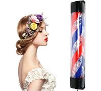 Enseigne de colonne de coiffure extérieure, éclairée par des lumières LED, montage mural facile, matériau ABS durable