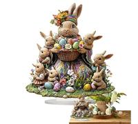 Enseigne de table de Pâques - Light Weight Stylish, Noël Décorations, Oeuf Lapin Acrylique 2D, Bureau Printemps pour Décoration | Multipurpose Outdoor Indoor Utility Efficient