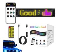 Enseigne De Voiture LED, Panneaux De Fenêtre De Signalisation Numérique Avec Affichage Flexible Contrôle APP Sans Fil Défilement Des Messages D'Animation Bar Du N