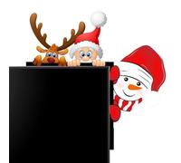 Enseigne décoratif pour coin porte, décoration pour cadre de porte de Noël | panneau pour coin porte en bois de père Noël - Jolie porte drôle décoration de Noël avec