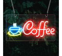 Enseigne lumineuse au néon café - Enseignes lumineuses - LED néon alimentées par USB - Éclairage mural néon LED pour cafés, cubes, restaurants