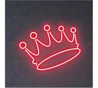 Enseigne lumineuse au néon D'Ambiance Apaisante Lampe Couronne Enseigne Au Néon Lumière pour Mariage Fiançailles Fête d'anniversaire(A)