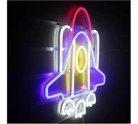 enseigne lumineuse au néon Décoration artistique de la tour néon pastel en forme chasseur cool, boutique, club pour garçons et enfants