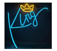 Enseigne lumineuse au néon Enseigne au néon lettres bleues lumière pour couronne lumières décoratives pour fête d'anniversaire(Neon1)