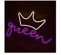 Enseigne lumineuse au néon Enseigne au néon lettres bleues lumière pour couronne lumières décoratives pour fête d'anniversaire(Neon2)