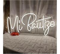Enseigne lumineuse au néon Enseigne lumineuse LED néon « Mon baptême » pour décorations de fête d'anniversaire(E)
