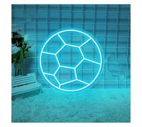 enseigne lumineuse au néon Enseigne lumineuse néon sur le thème du football, idéale pour une salle de pour sport chambre d'enfant un anniversaire(30cmx30cm)