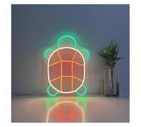 enseigne lumineuse au néon Enseignes lumineuses néon en forme de tortue alimentées par une source lumineuse idéales pour la décoration vitrines(B)
