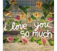 enseigne lumineuse au néon Enseignes lumineuses néon « Je t'aime tellement » pour décoration murale LED, mariages, Saint-Valentin