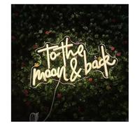 enseigne lumineuse au néon Lampe murale néon apaisante Moon and Back 5V