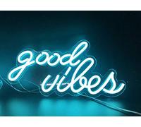 Enseigne Lumineuse au néon LED Good Vibes veilleuses fonctionnant par USB Signe de chapiteau décoratif Bar Pub Magasin Club Garage décor de fête à la Maison