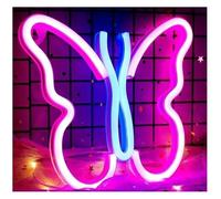 Enseigne lumineuse au néon Lettres colorées Intérieur Luminaires Néon Veilleuse Signe Papillon Lampe Au Salon Barre Décoration(2)