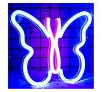 Enseigne lumineuse au néon Lettres colorées Intérieur Luminaires Néon Veilleuse Signe Papillon Lampe Au Salon Barre Décoration(1)