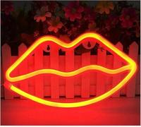 Enseigne lumineuse au néon Luminaires Lèvres De Fumer Néon Pour Bar Pub Fête Mur Chambre Art Décor Décoration Veilleuse(Rouge)