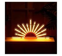 Enseigne lumineuse au néon Soleil à l'horizon : enseigne lumineuse néon décorative pour salon, cuisine et salle de bain