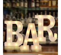 Enseigne Lumineuse Bar, Panneau De Bar Lumineux, Bar Lettres Lumineuses à LED Lampe, Alphabet Lumineux Lampe, Panneau Lumineux Néon, Lumineux Marquee Bar Logo Pour Bar, Pub, Décoration Murale