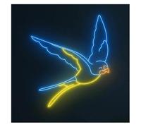 Enseigne lumineuse Enseigne lumineuse néon représentant une hirondelle en vol, décoration murale esthétique pour la maison