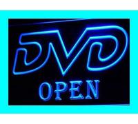 Enseigne Lumineuse i228-b OPEN DVD Disc Shop CD DVD Neon Light Sign
