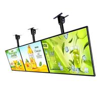 Enseigne lumineuse LED - Cadre publicitaire mural avec perche télescopique - Support pour affiche pour tableaux de menu