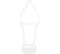 Enseigne lumineuse LED en forme de crème glacée Enseigne lumineuse décorative avec base pour chambre de bébé, bar, fête de mariage