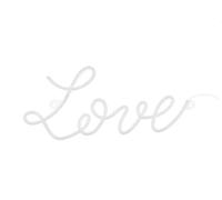 Enseigne lumineuse LED Love, blanche, 61x27 cm