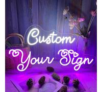 Enseigne Lumineuse Neon Personnalisable, Led Personnalisé Prénom Neon Mural Lettre Lumineuse 11 options de couleurs Pour Décoration Chambre Murale Mariage Anniversaire Fête Club Bar Logo