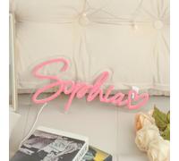 Enseigne Lumineuse Neon Personnalisable, Led Personnalisé Prénom Neon Mural Lettre Lumineuse de 1 à 10 Lettres Pour Décoration Chambre Murale Mariage Anniversaire Fête Club Bar Logo