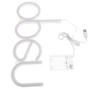 Enseigne Lumineuse Open LED Murale, Décor Fête, PVC Blanc USB | Panneau Néon Décoratif, Alimentation USB ou 3 Piles Aa, Ip42, pour Soirées, Noël et Nouvel An