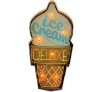 Enseigne métallique RETRO LED Ice Cream enseigne grande enseigne lumineuse, décoration pour la maison, restaurant, bar, éclairage publicité, L'enseigne pour le glacier
