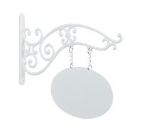 Relaxdays Enseigne Murale en Fonte de Fer, Design nostalgique, à Personnaliser, Crochet, entrée, Bar, Blanche