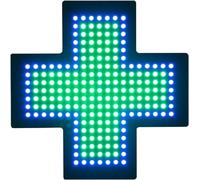 Enseigne Néon LED Croix De Dispensaire, Lampe De Signe Croix De Pharmacie, 35x35cm (13,7'' X 13,7''), 3 Modes-Toujours Allumé, Clignotant Et Clignotant Général, pour Décoration De Fenêtre Murale