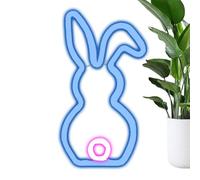 Enseigne néon LED en forme de lapin | Décoration de chambre d'enfant - Panneau créatif lumineux pour dortoir, chambre d'enfant