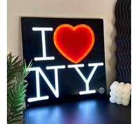 Enseigne néon LED I Love New York® (30,5 x 30,5 cm) - Sous licence officielle