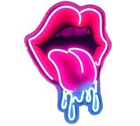 Enseigne néon Lips, décoration murale Lips dégoulinante, néons LED pour décoration murale, enseigne néon imprimée UV pour bar, fête, mariage, salon, salle de séjour