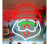 Enseigne Néon Père Noël Néon de Noël Led Neon Applique Murale Acrylique Enseignes Au Néon pour Mur USB Unique Veilleuse pour le Festival de Noël Décorations pour la Maison Signe de fête de Bar