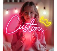 Enseigne néon personnalisable à DEL pour décoration murale - Panneau lumineux à DEL pour chambre à coucher, mariage, anniversaire, entreprise - Panneau lumineux personnalisé pour garçon et fille