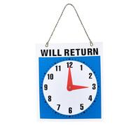 Enseigne Vitrine Horloge - 8 Inch Pvc Enseigne | Double Face - Sera De Retour Signalétique Décorative Pour Magasin Restaurant Hôtel Boutique Affichage Pratique Et Esthétique