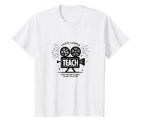 Enseignement de la caméra Lumineuse : Cadeau éducateur inspiré d'Hollywood T-Shirt, Enfant, Blanc, 4 Ans