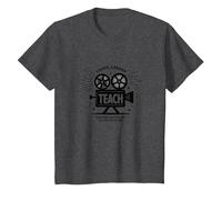 Enseignement de la caméra Lumineuse : Cadeau éducateur inspiré d'Hollywood T-Shirt, Enfant, Chiné Foncé, 10 Ans
