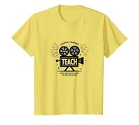 Enseignement de la caméra Lumineuse : Cadeau éducateur inspiré d'Hollywood T-Shirt, Enfant, Citron, 6 Ans
