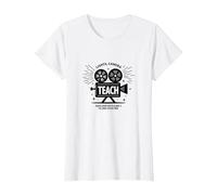 Enseignement de la caméra Lumineuse : Cadeau éducateur inspiré d'Hollywood T-Shirt, Femme, Blanc, 3XL