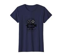 Enseignement de la caméra Lumineuse : Cadeau éducateur inspiré d'Hollywood T-Shirt, Femme, Bleu Marine, L