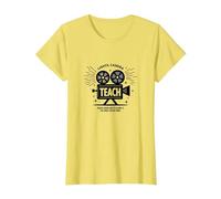 Enseignement de la caméra Lumineuse : Cadeau éducateur inspiré d'Hollywood T-Shirt, Femme, Citron, M