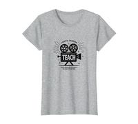 Enseignement de la caméra Lumineuse : Cadeau éducateur inspiré d'Hollywood T-Shirt, Femme, Gris Chiné, 3XL