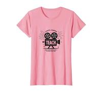 Enseignement de la caméra Lumineuse : Cadeau éducateur inspiré d'Hollywood T-Shirt, Femme, Rose, XS