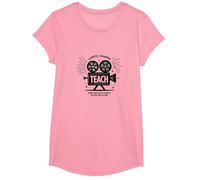 Enseignement de la caméra Lumineuse : Cadeau éducateur inspiré d'Hollywood T-Shirt, Fille, Rose, M