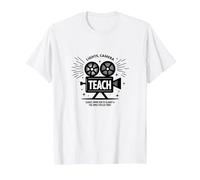 Enseignement de la caméra Lumineuse : Cadeau éducateur inspiré d'Hollywood T-Shirt, Homme, Blanc, 4XL